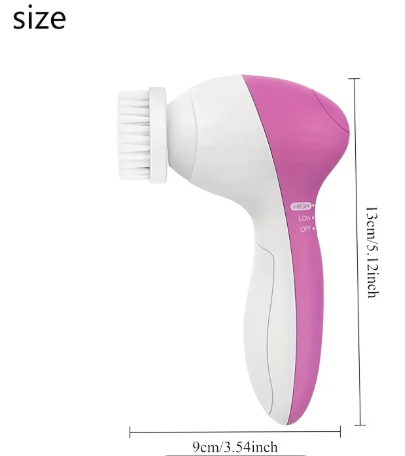 PureGlow 5-in-1 Facial Cleansing Brush