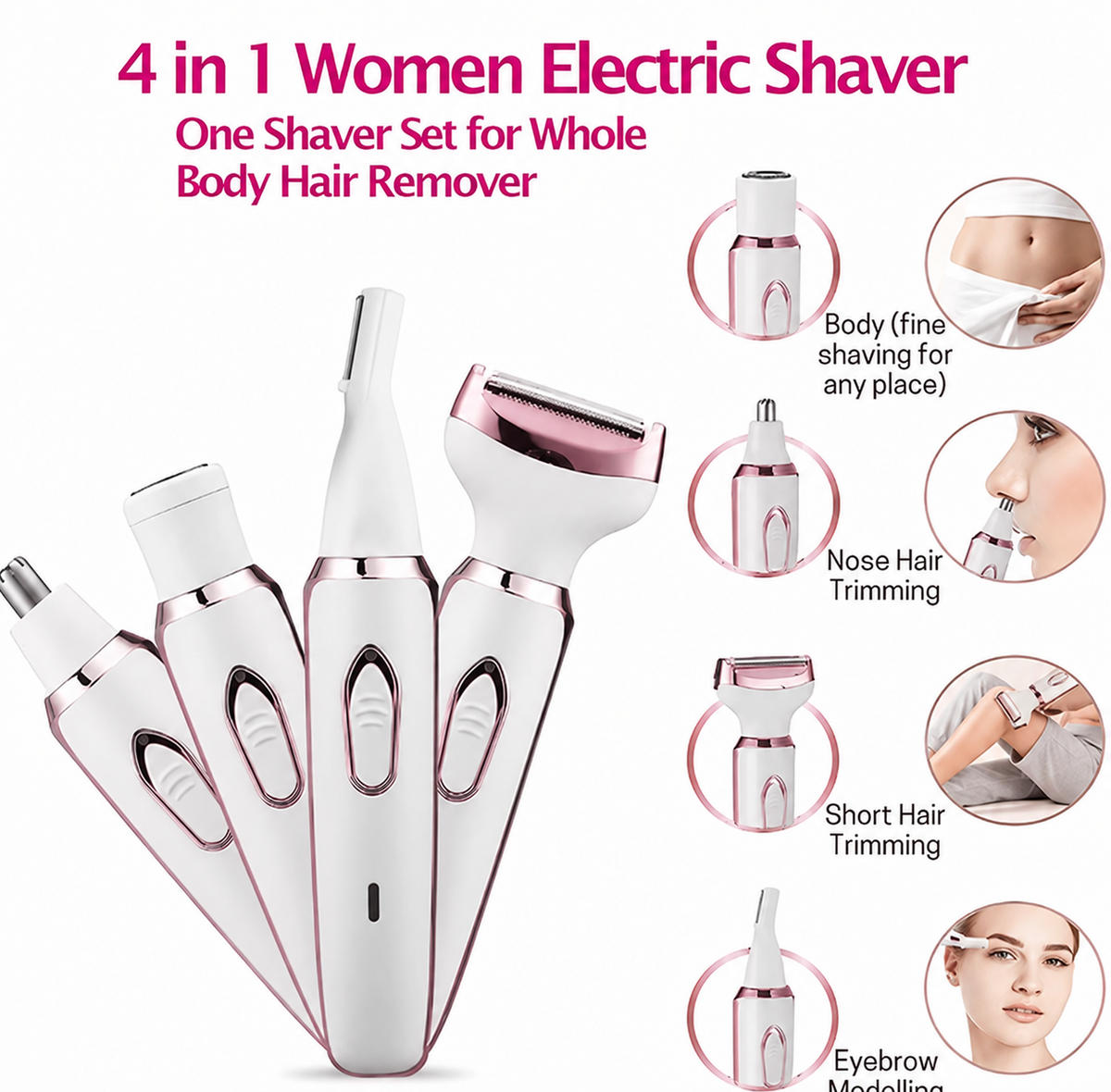 VelvetTouch 4-in-1 Electric Shaver