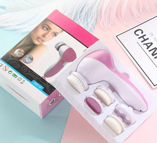 PureGlow 5-in-1 Facial Cleansing Brush