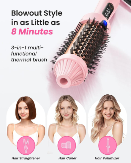 HeatGlow™ Ceramic Curling Brush