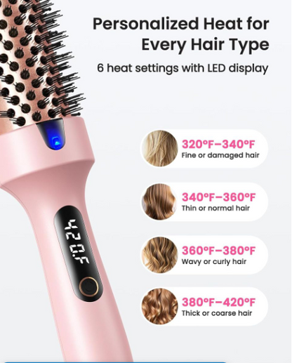 HeatGlow™ Ceramic Curling Brush